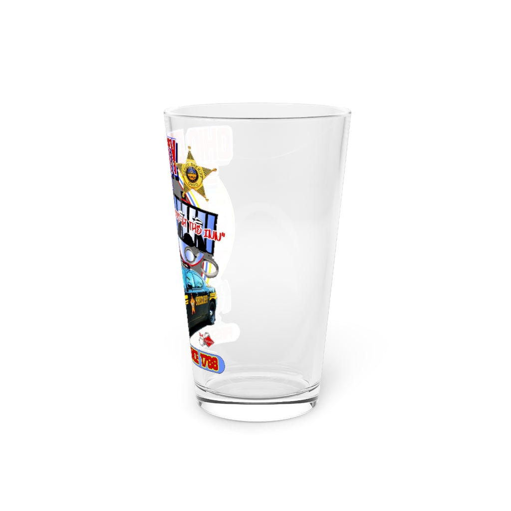 Pint Glass, 16oz - Ohio Sheriff "ROOM AT THE INN"