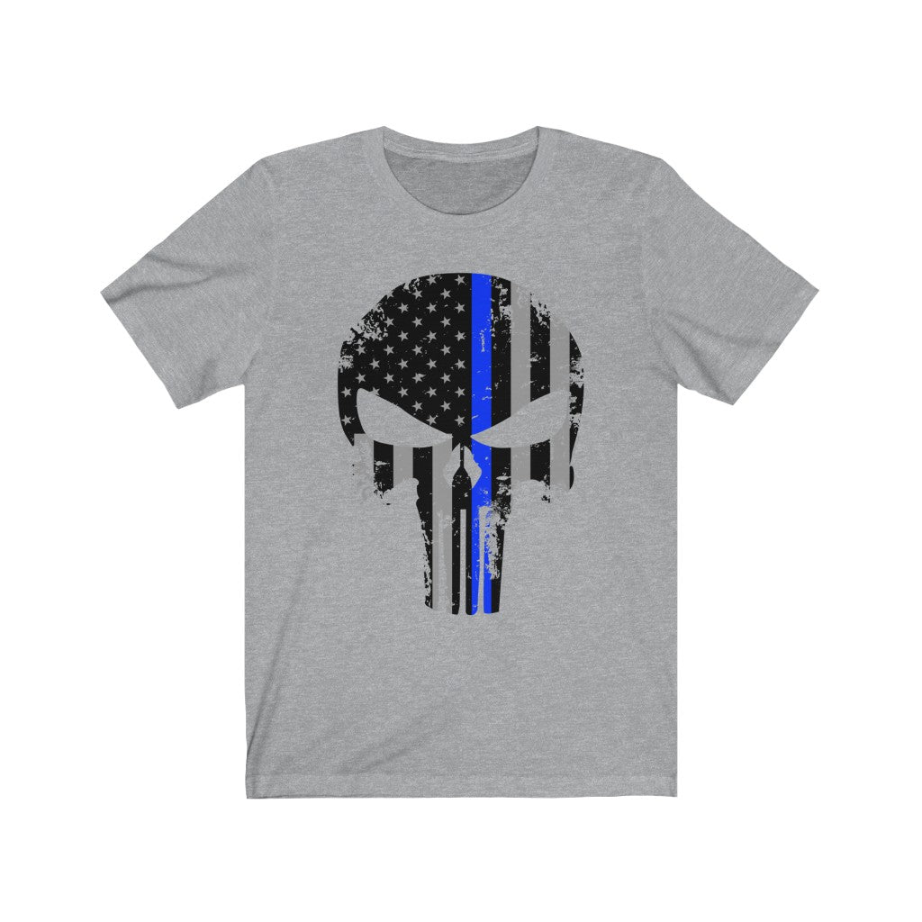 Unisex Jersey Short Sleeve Tee - Blue Line Punisher