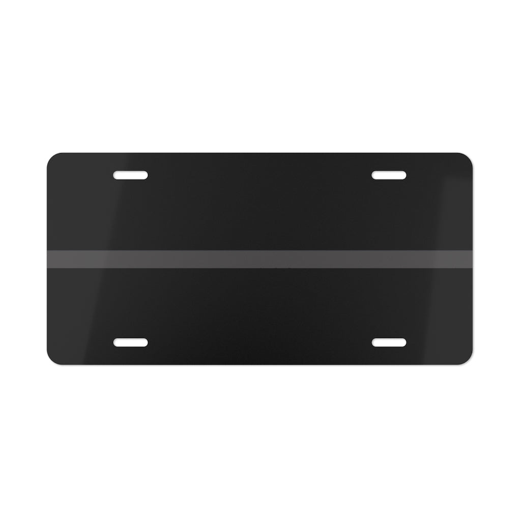 Aluminum License Plate - Thin Gray Line