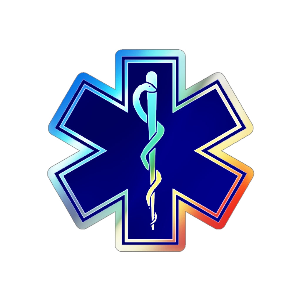 Holographic Die-cut Stickers - EMS Star of Life