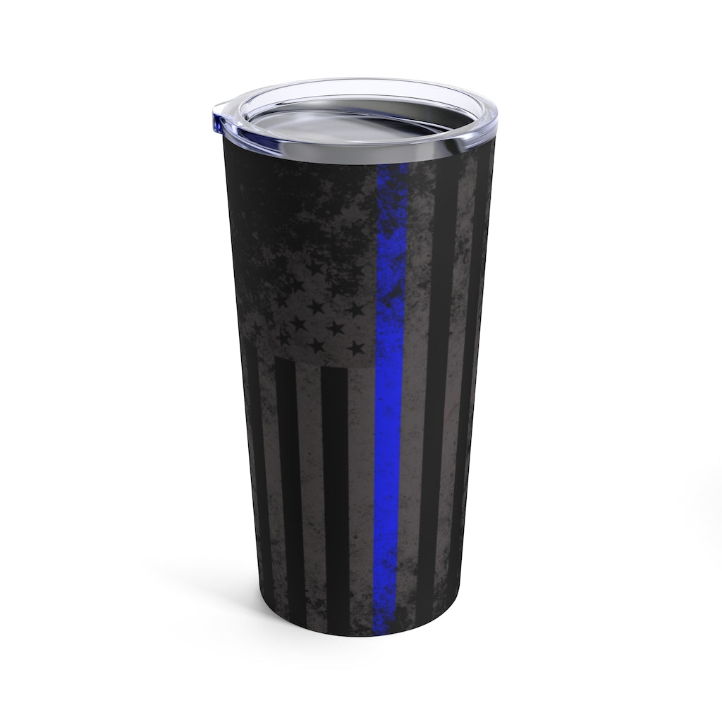 Tumbler 20oz - Thin Blue Line Vertical Flag Subdued