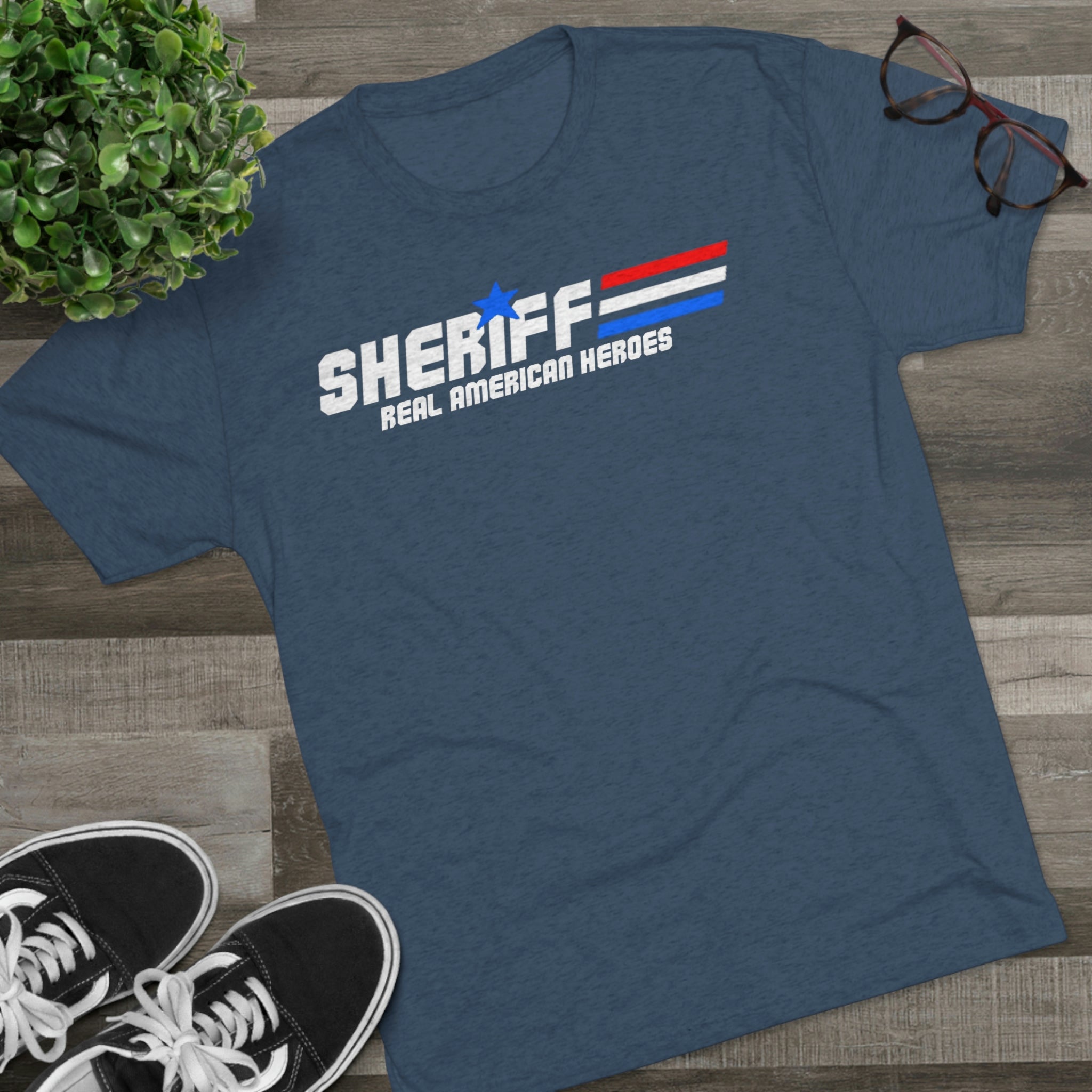 Unisex Tri-Blend Crew Tee - Sheriff "Real American Heroes"