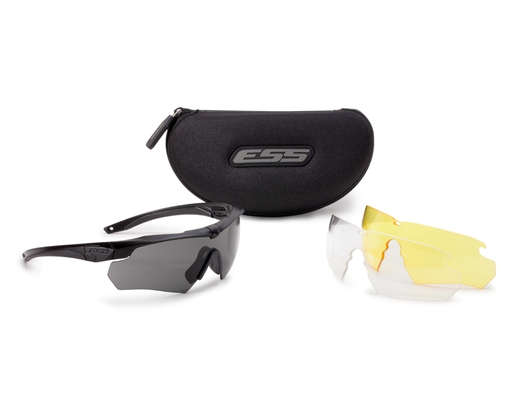 ESS Crossbow 3LS Safety Glasses Kit - Clear, Smoke Gray and Hi-Def Yellow Lens