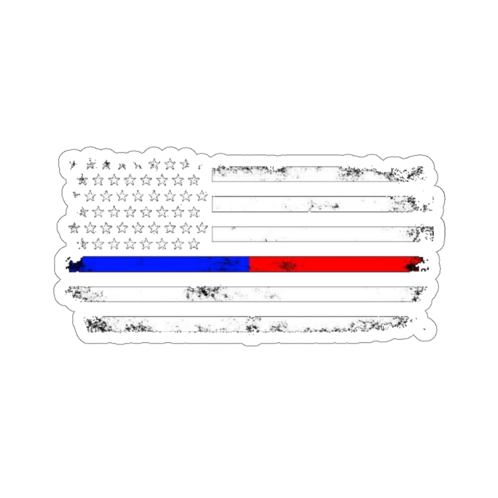 Kiss-Cut Stickers - Thin Blue / Red Line Flag