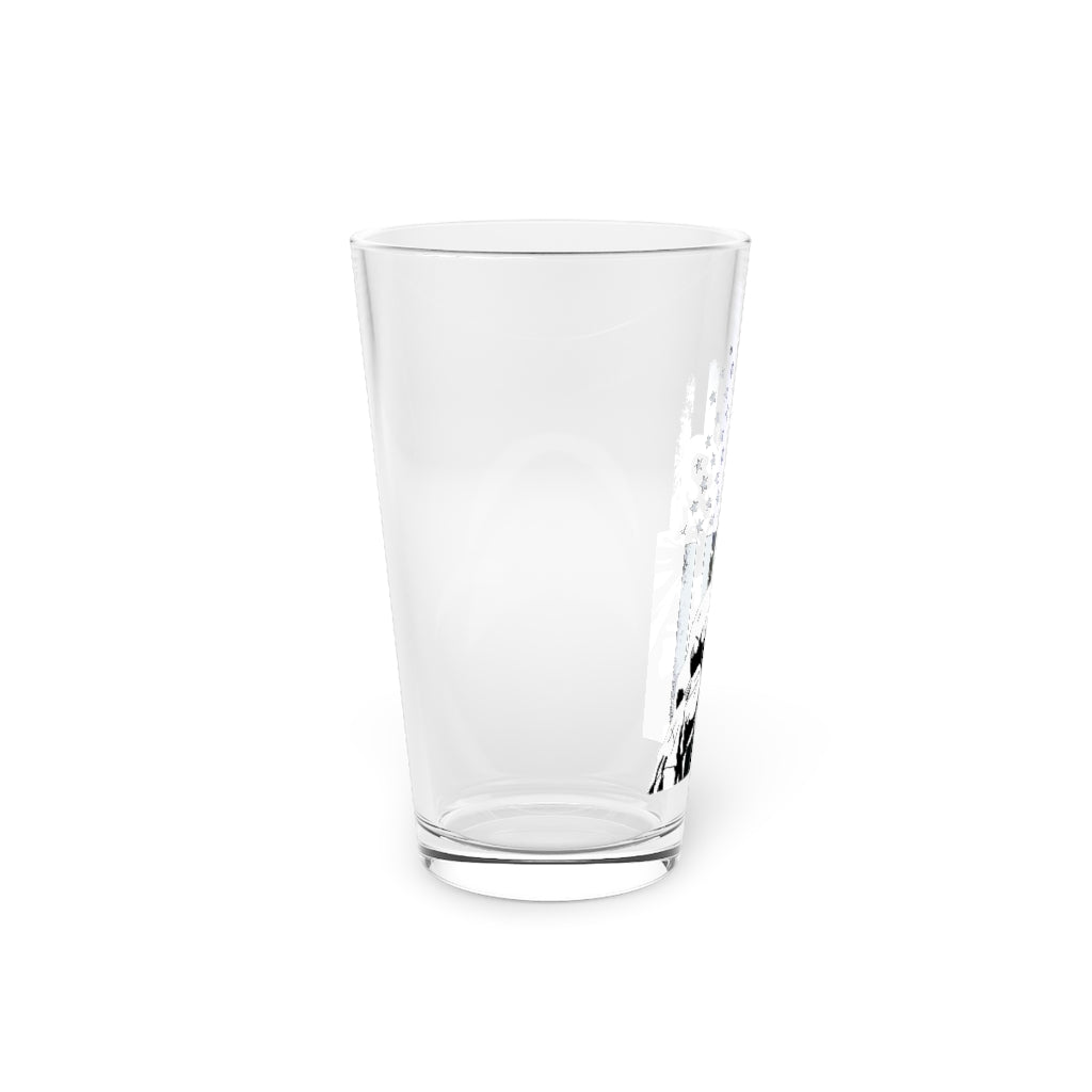 Pint Glass, 16oz - Batman Blue Line