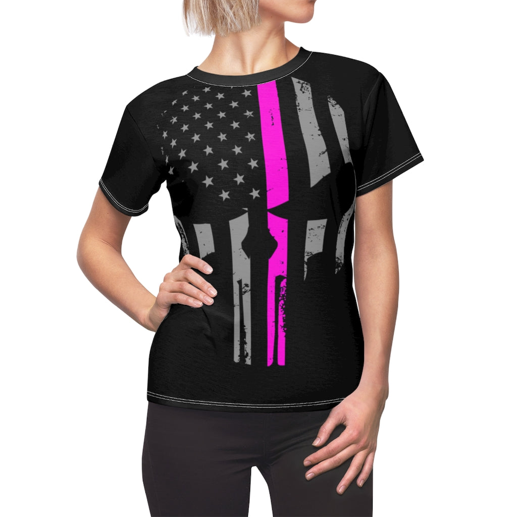Women's AOP Cut & Sew Tee - Pink Punisher