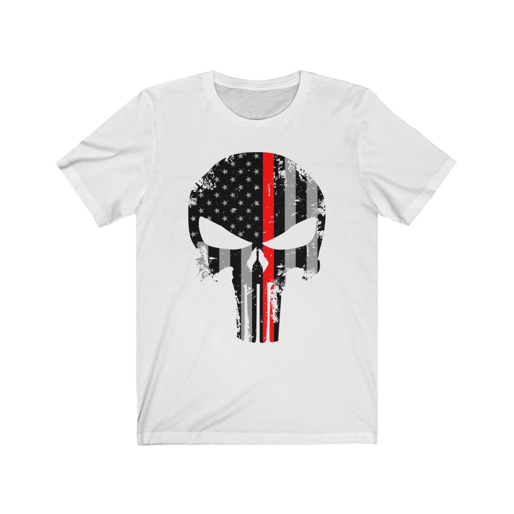 Unisex Jersey Short Sleeve Tee - Red Line Punisher