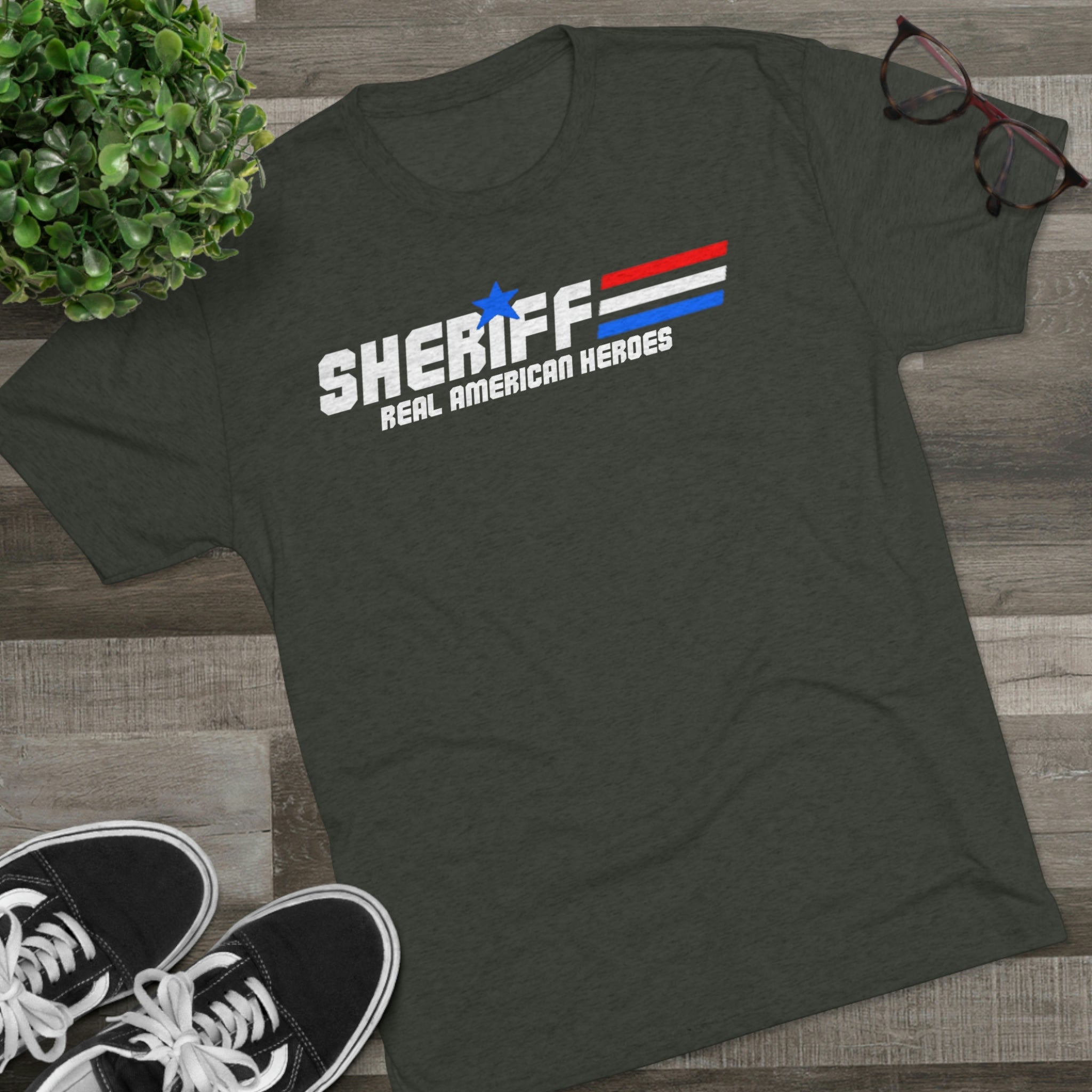 Unisex Tri-Blend Crew Tee - Sheriff "Real American Heroes"