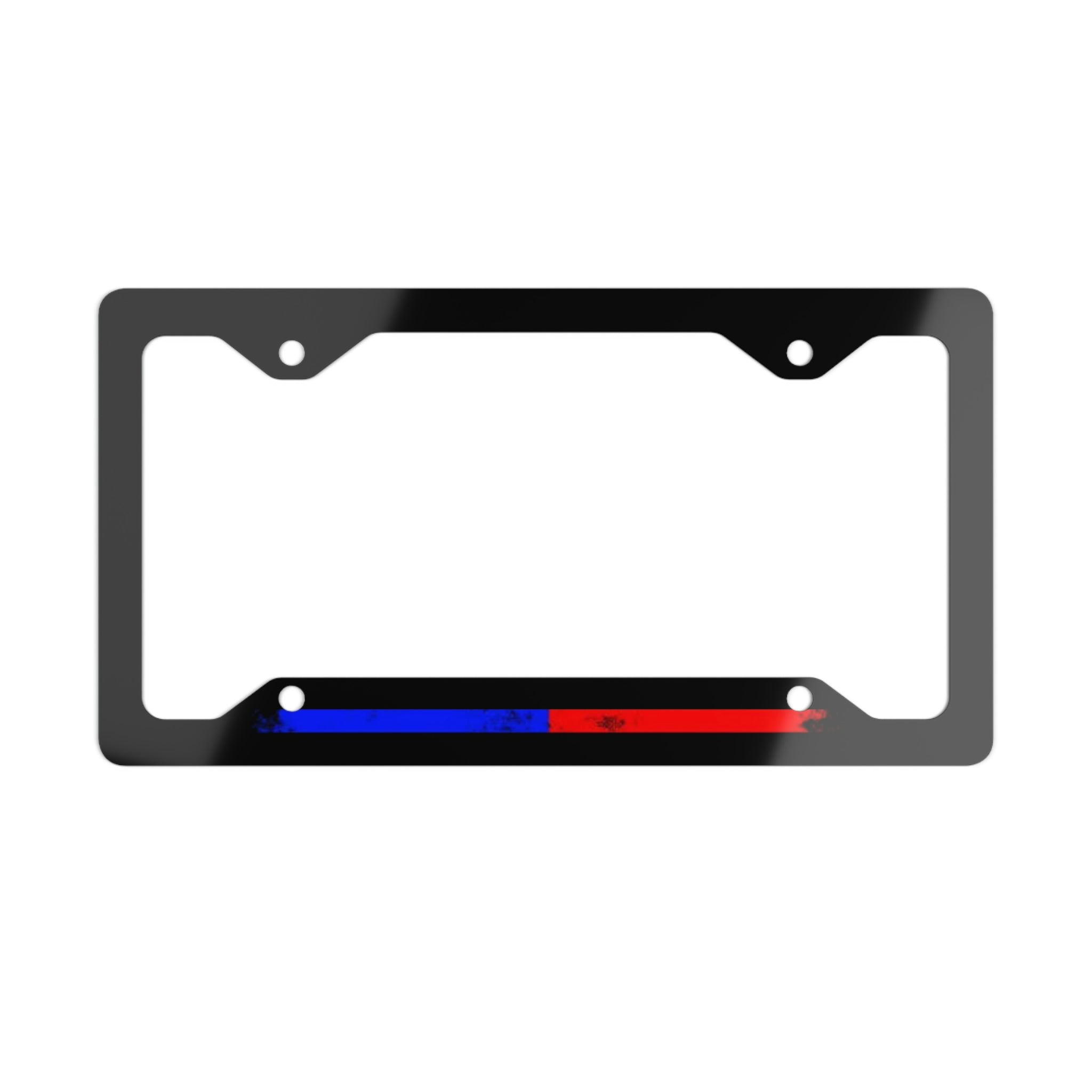 License Plate Frame Metal - Thin Blue / Red Line