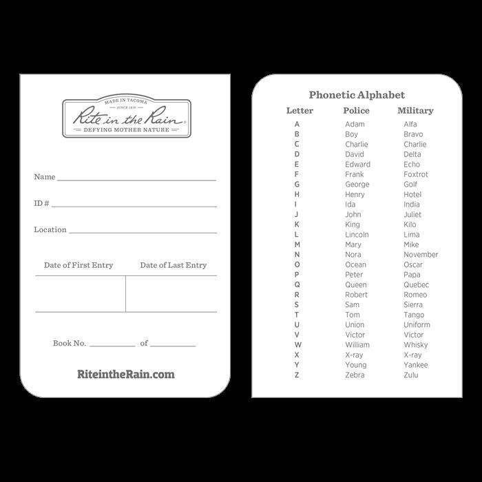 Rite In The Rain Thin Blue Line All-Weather Notebook - red-diamond-uniform-police-supply
