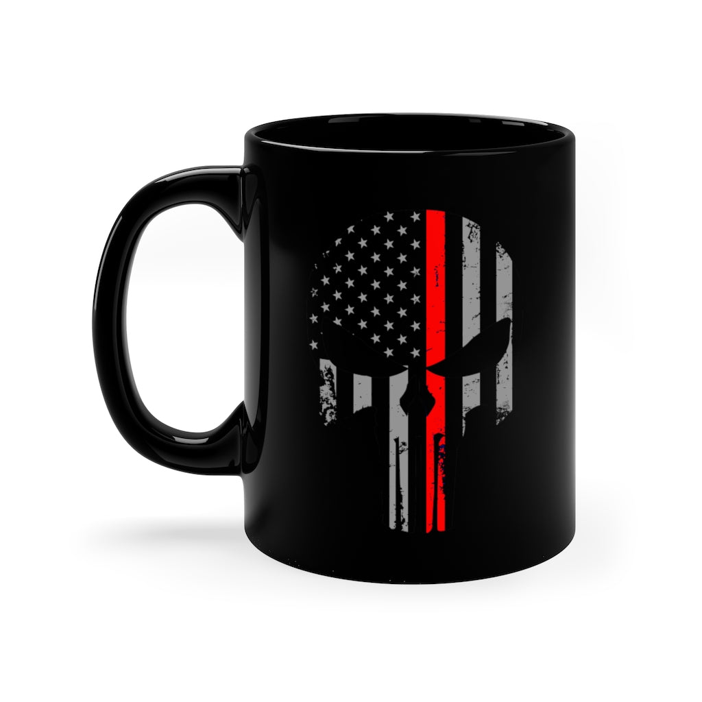 Black mug 11oz - Punisher Thin Red Line