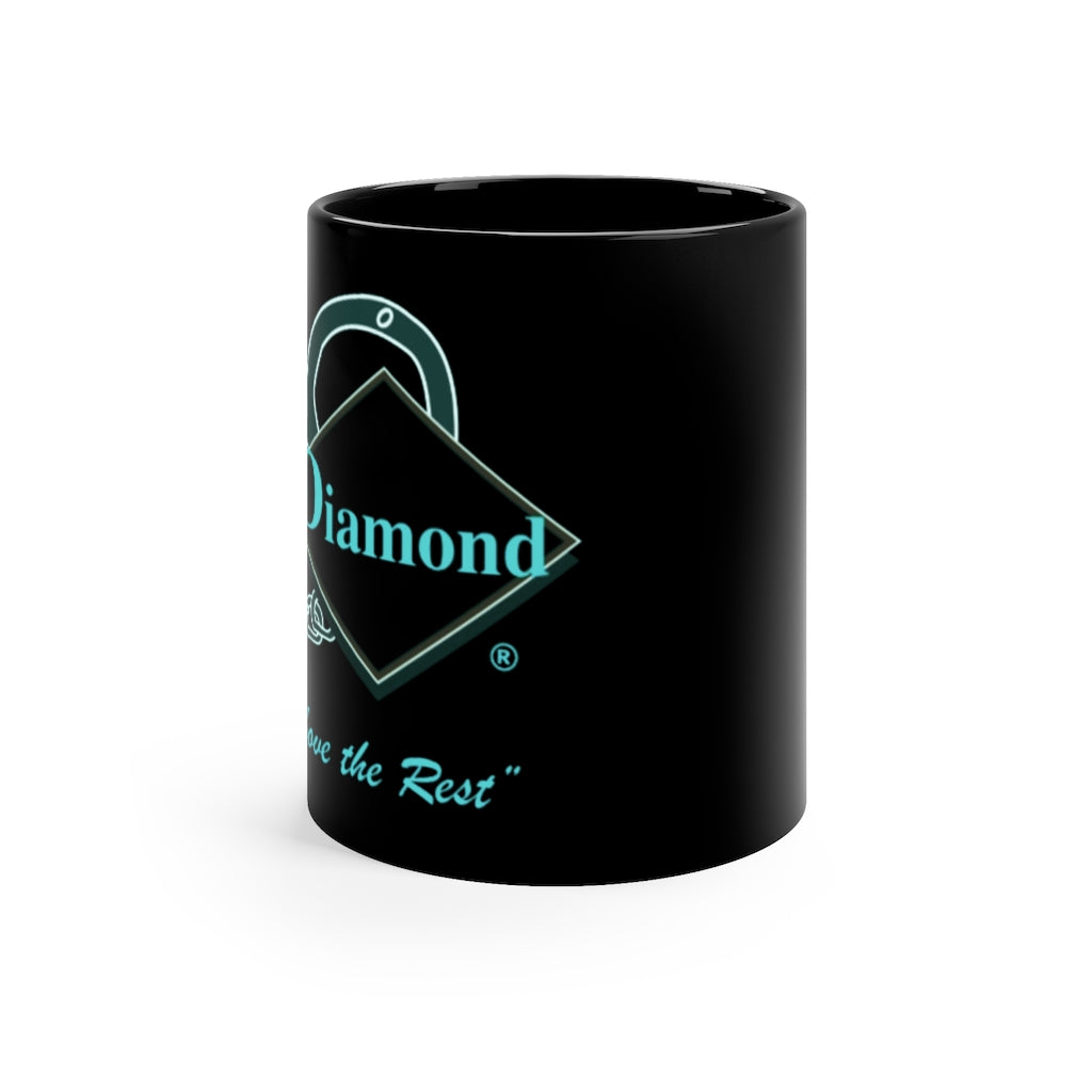 Black mug 11oz - Red Diamond "Tron" Logo