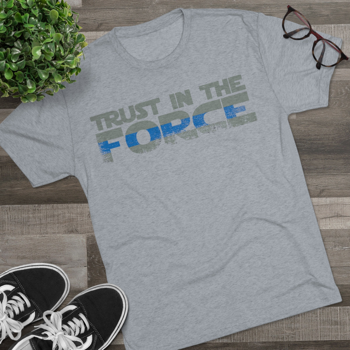Unisex Tri-Blend Crew Tee - Trust the Force