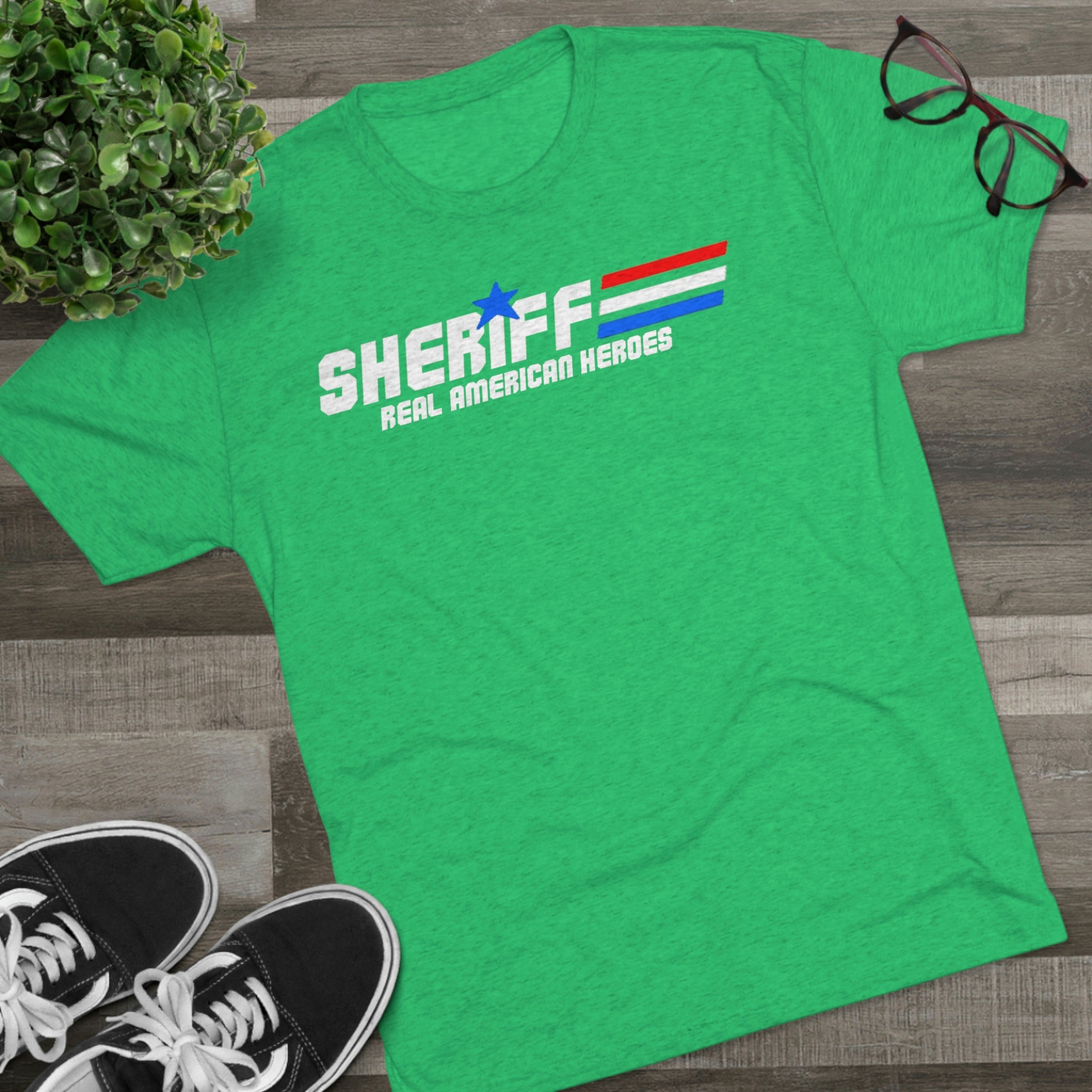 Unisex Tri-Blend Crew Tee - Sheriff "Real American Heroes"