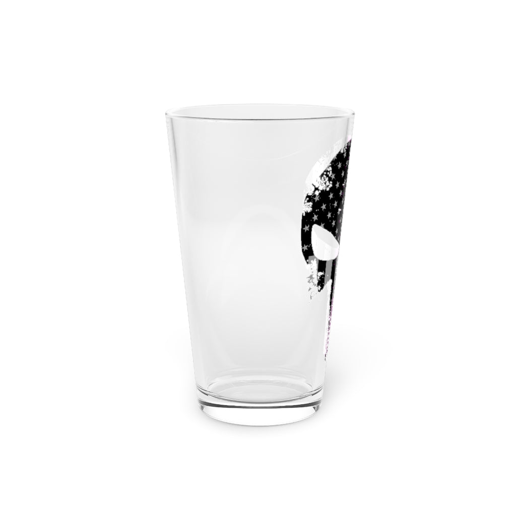 Pint Glass, 16oz - Pink Punisher
