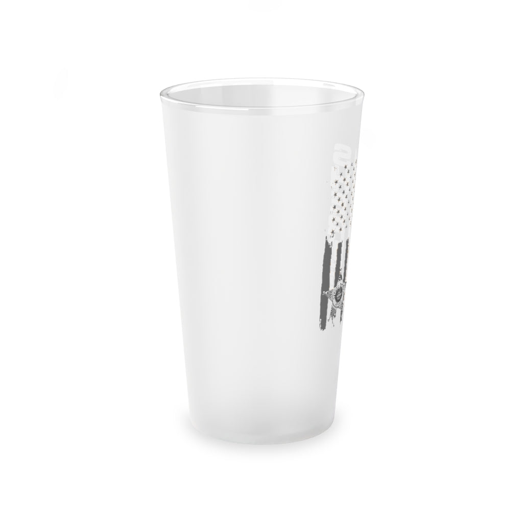 Frosted Pint Glass, 16oz - Ohio Sheriff Vertical