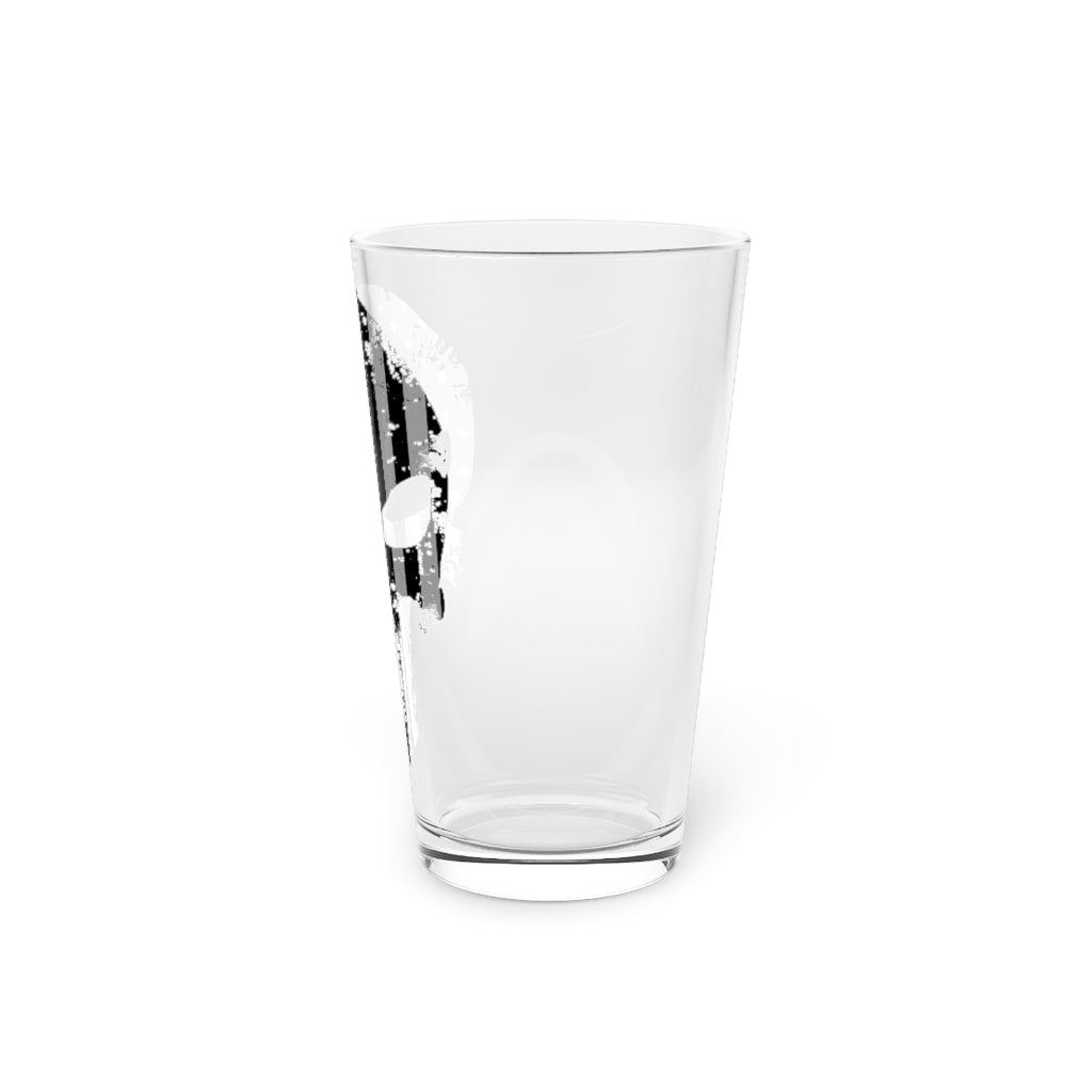 Pint Glass, 16oz - Punisher Gray Line