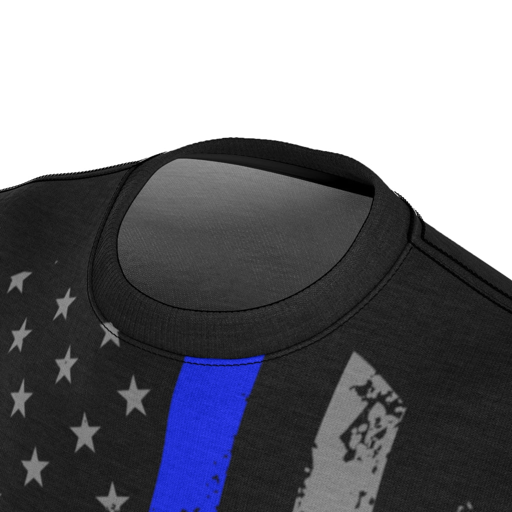 Unisex AOP Cut & Sew Tee - Blue Line Punisher