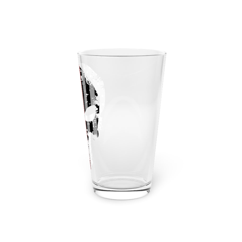 Pint Glass, 16oz - Punisher Red Line
