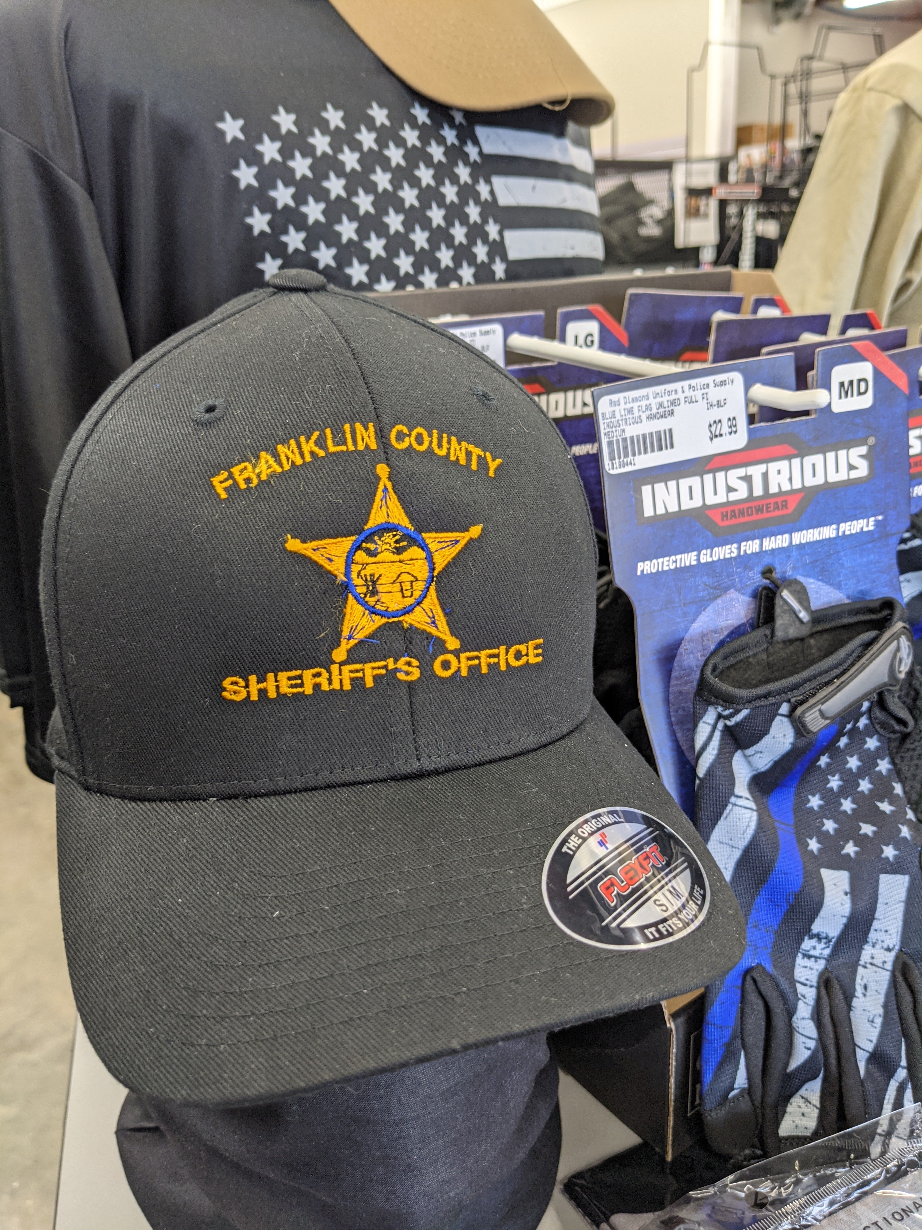 Red Diamond Ball Cap - Custom Ohio Sheriff Embroidery