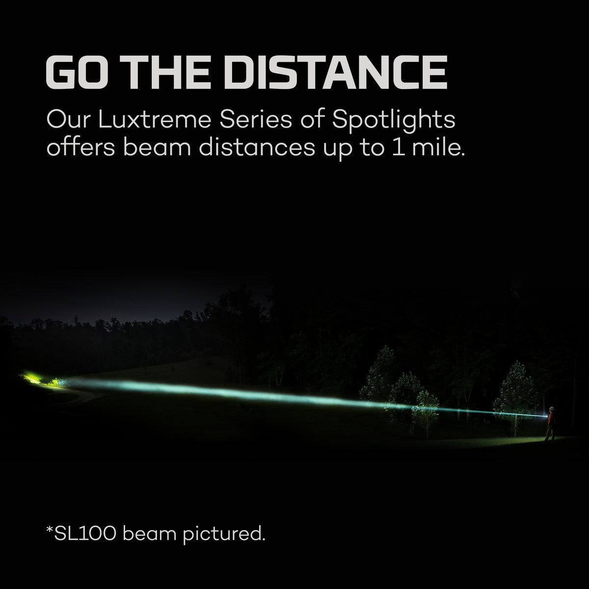 NEBO Luxtreme SL25R Rechargeable 1/4 Mile Spotlight with Integrated COB