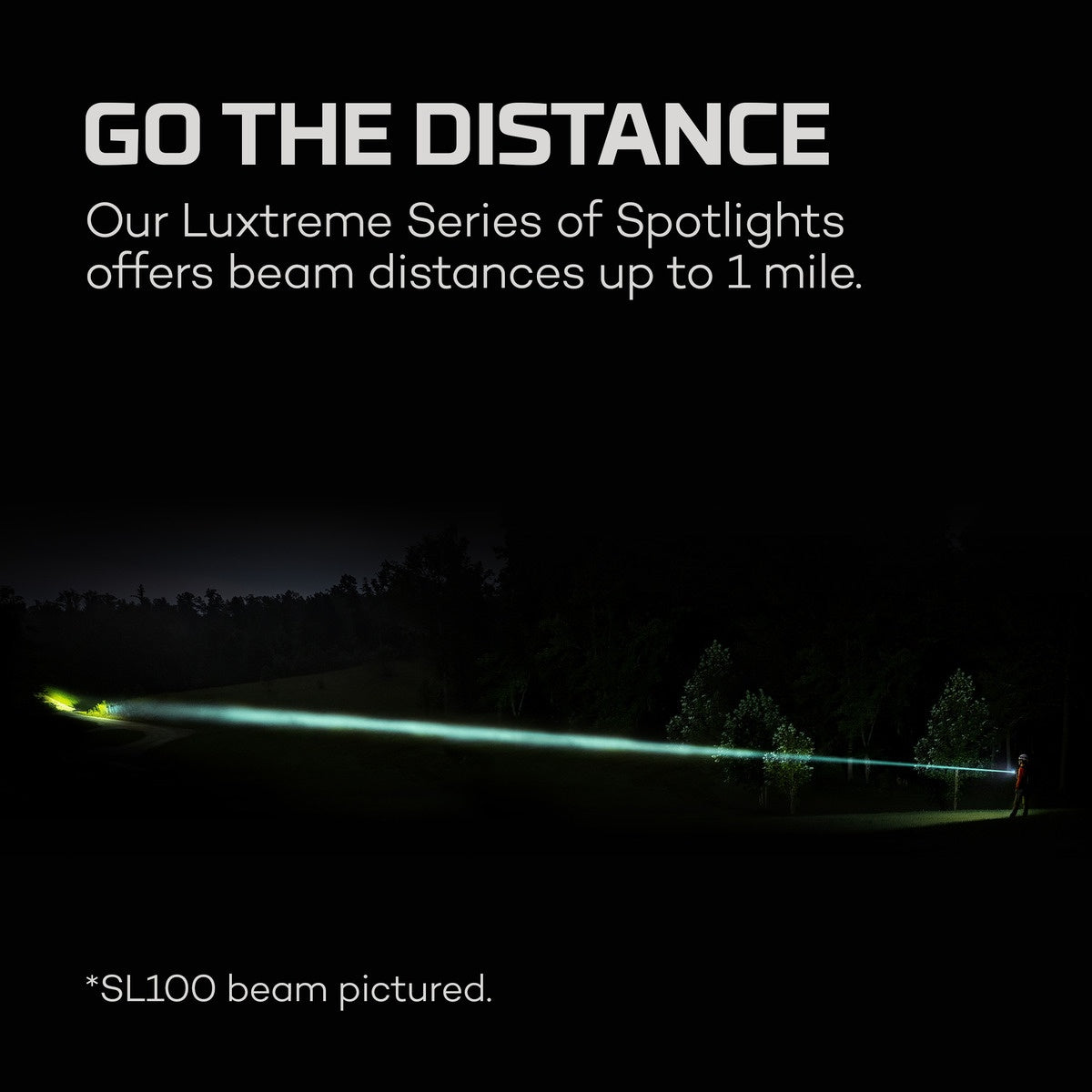 NEBO  Luxtreme SL25R Rechargeable 1/4 Mile Spotlight with Integrated COB