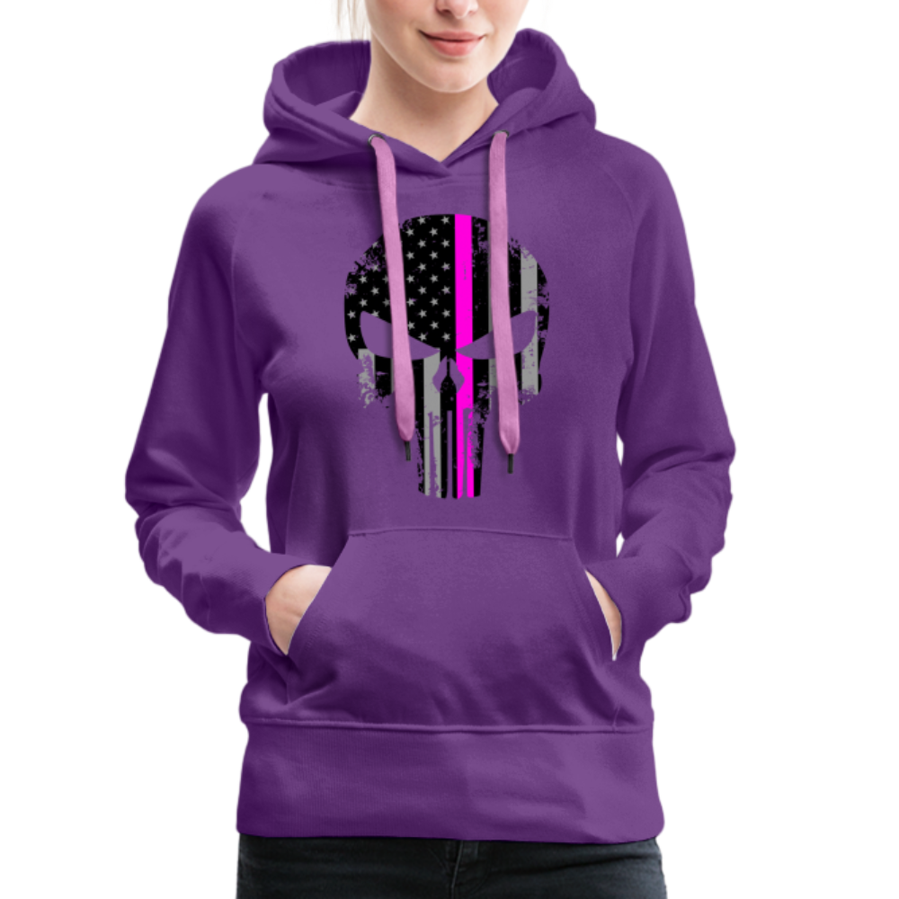 Women’s Premium Hoodie - Punisher Pink Line - purple