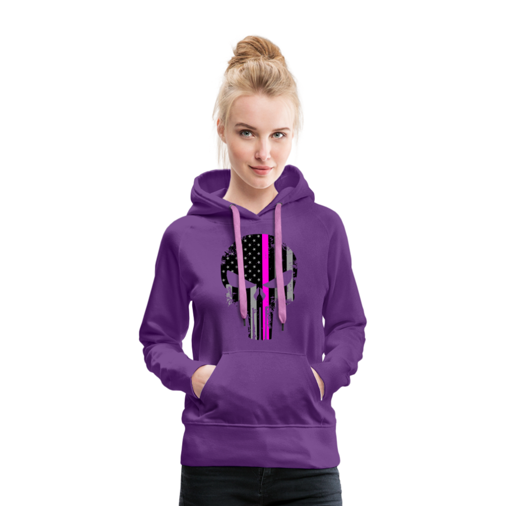 Women’s Premium Hoodie - Punisher Pink Line - purple