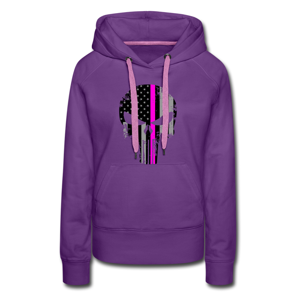 Women’s Premium Hoodie - Punisher Pink Line - purple