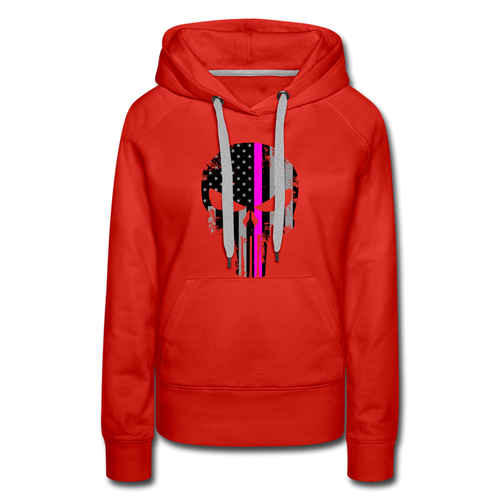 Women’s Premium Hoodie - Punisher Pink Line - red