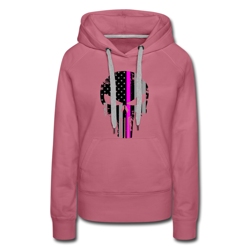 Women’s Premium Hoodie - Punisher Pink Line - mauve