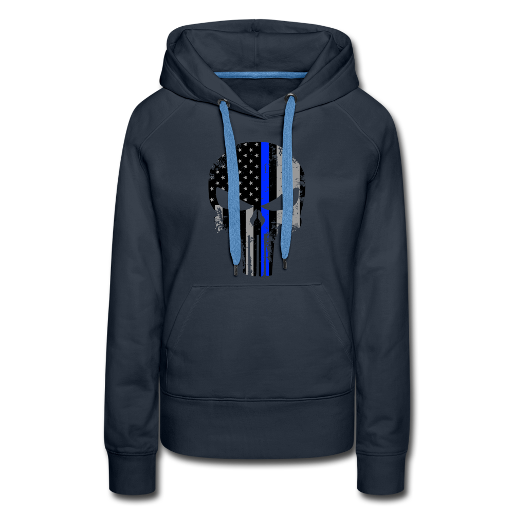 Women’s Premium Hoodie  - Punisher Blue Line - navy