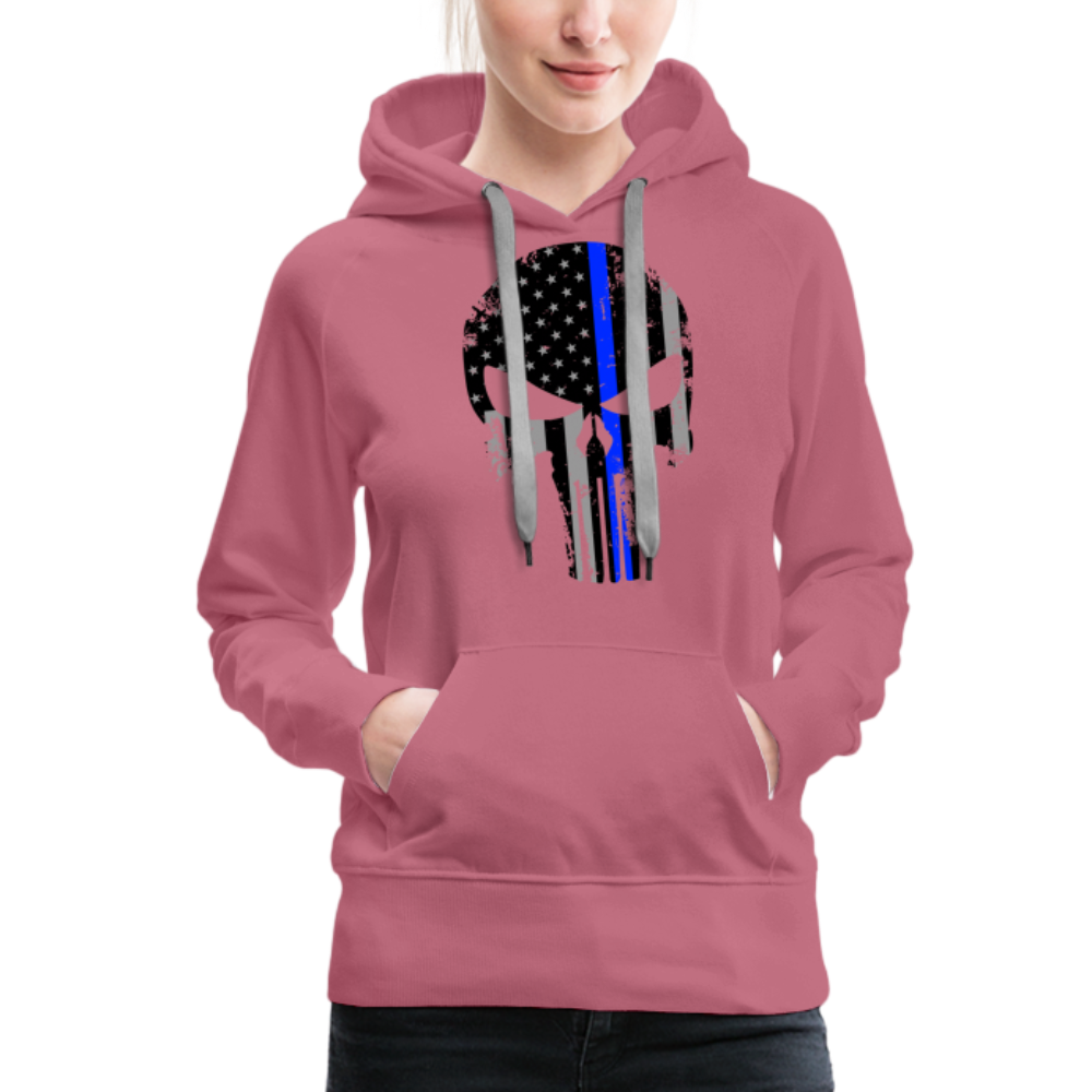 Women’s Premium Hoodie  - Punisher Blue Line - mauve