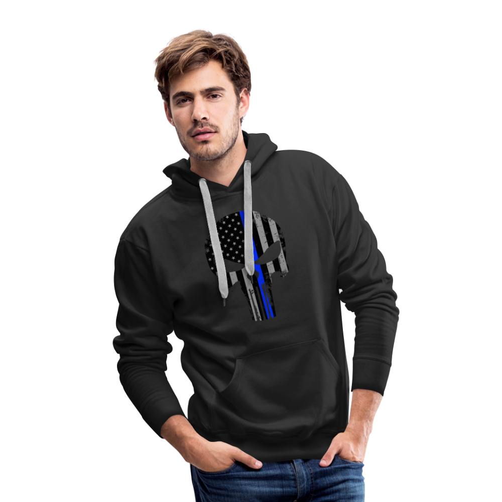 Men’s Premium Hoodie - Punisher Thin Blue Line - black