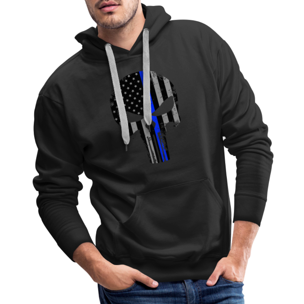 Men’s Premium Hoodie - Punisher Thin Blue Line - black