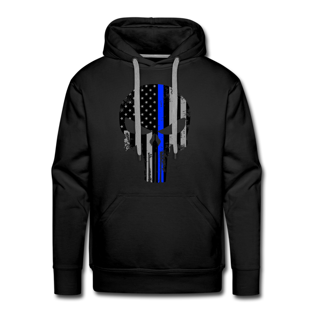 Men’s Premium Hoodie - Punisher Thin Blue Line - black