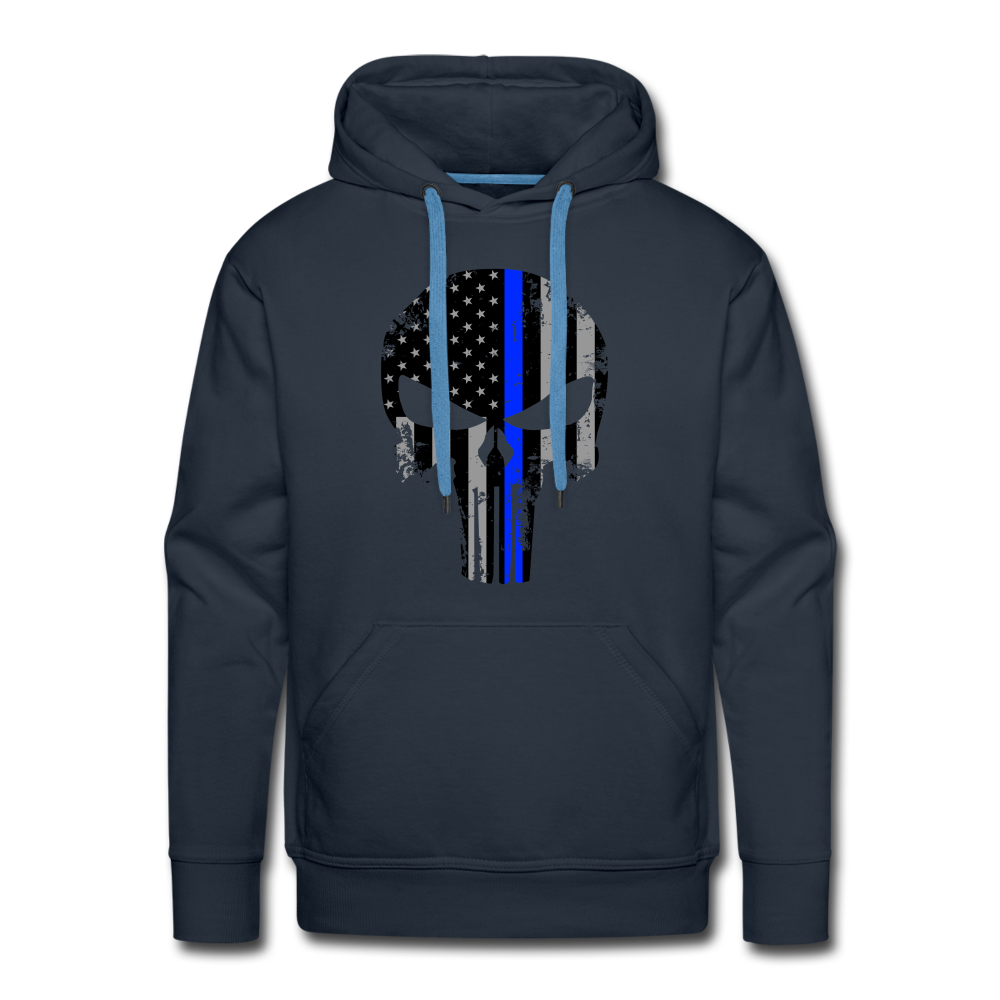 Men’s Premium Hoodie - Punisher Thin Blue Line - navy