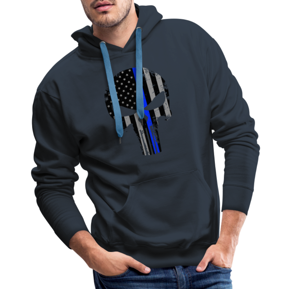 Men’s Premium Hoodie - Punisher Thin Blue Line - navy