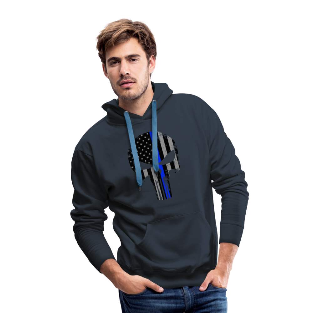 Men’s Premium Hoodie - Punisher Thin Blue Line - navy