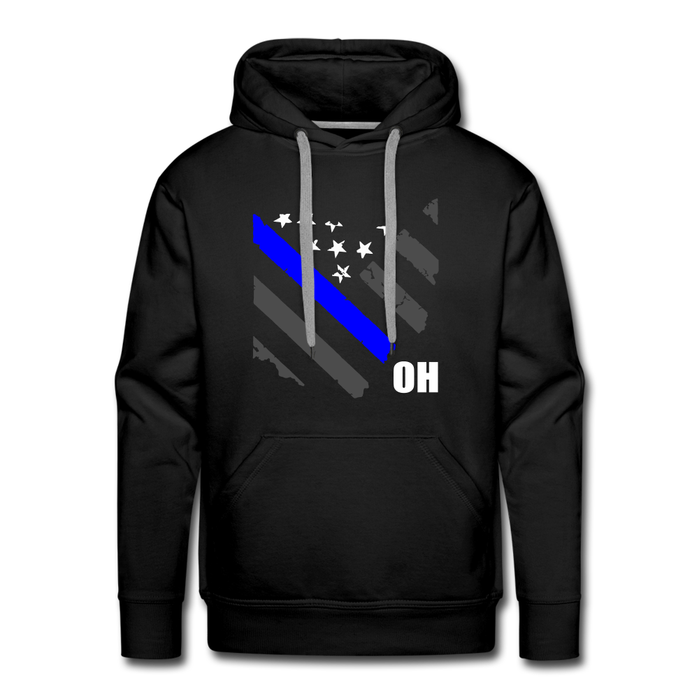 Men’s Premium Hoodie - Ohio Thin Blue Line - black
