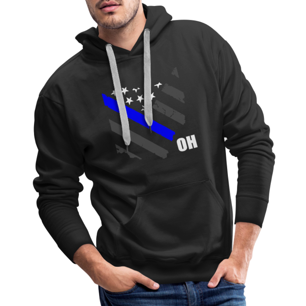 Men’s Premium Hoodie - Ohio Thin Blue Line - black