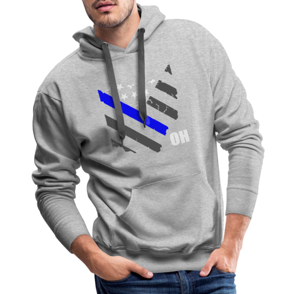 Men’s Premium Hoodie - Ohio Thin Blue Line - heather grey