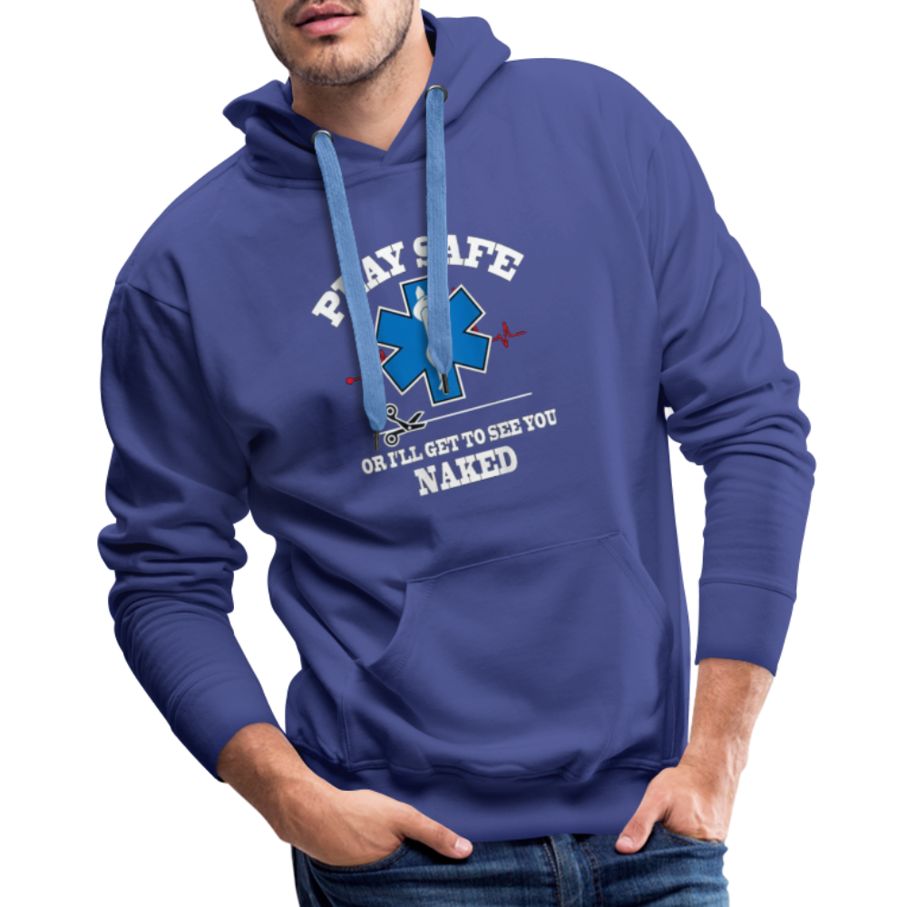 Men’s Premium Hoodie - Play Safe EMS - royal blue