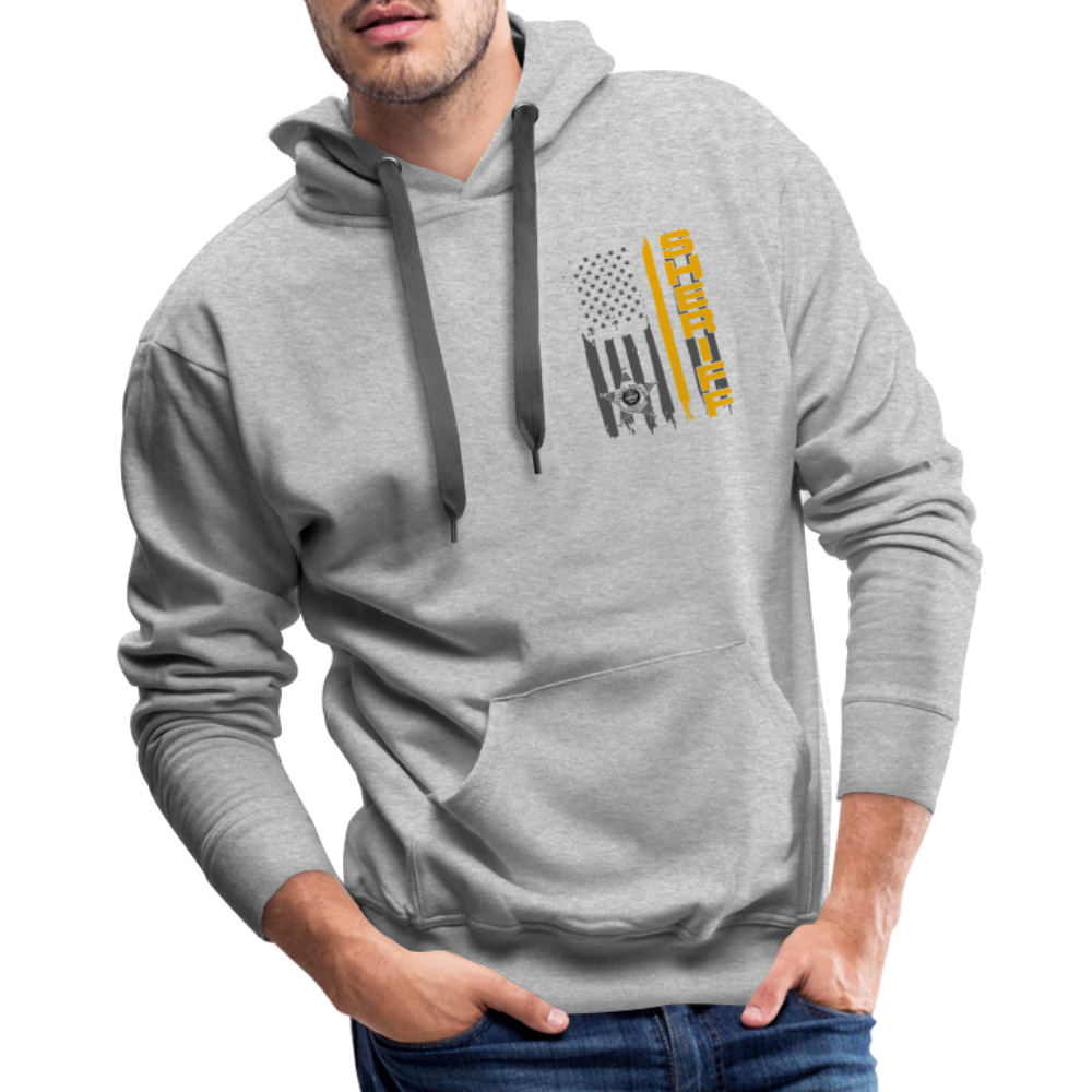 Men’s Premium Hoodie - Ohio Sheriff Vertical Flag - heather grey