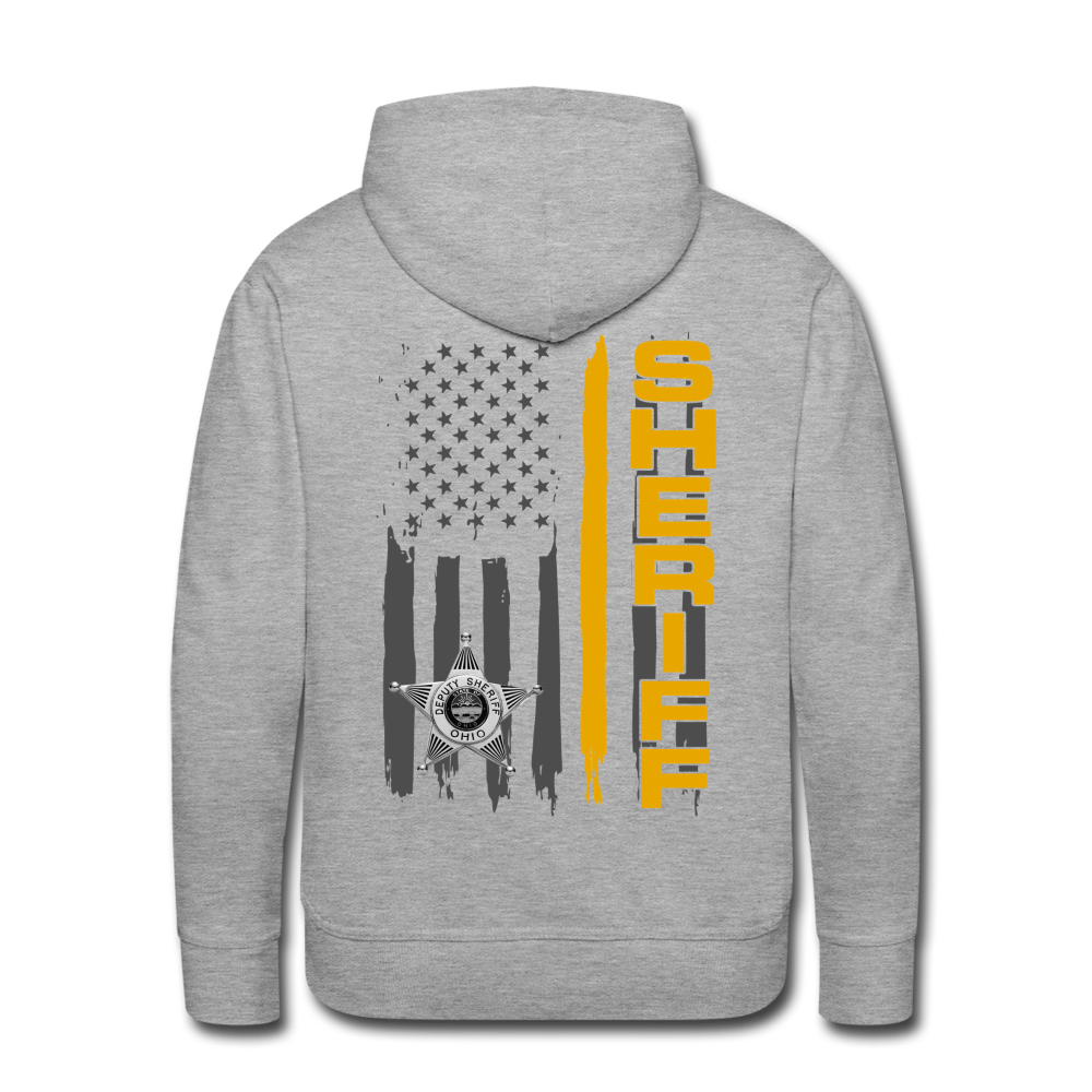 Men’s Premium Hoodie - Ohio Sheriff Vertical Flag - heather grey