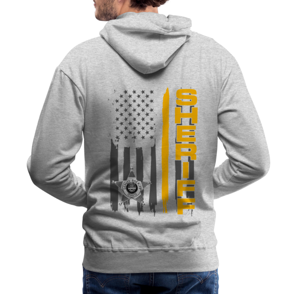 Men’s Premium Hoodie - Ohio Sheriff Vertical Flag - heather grey