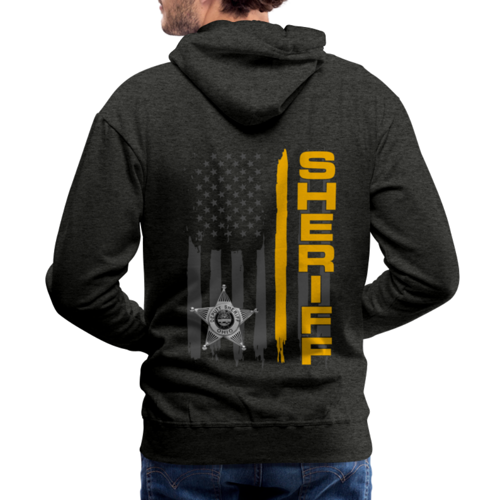 Men’s Premium Hoodie - Ohio Sheriff Vertical Flag - charcoal grey