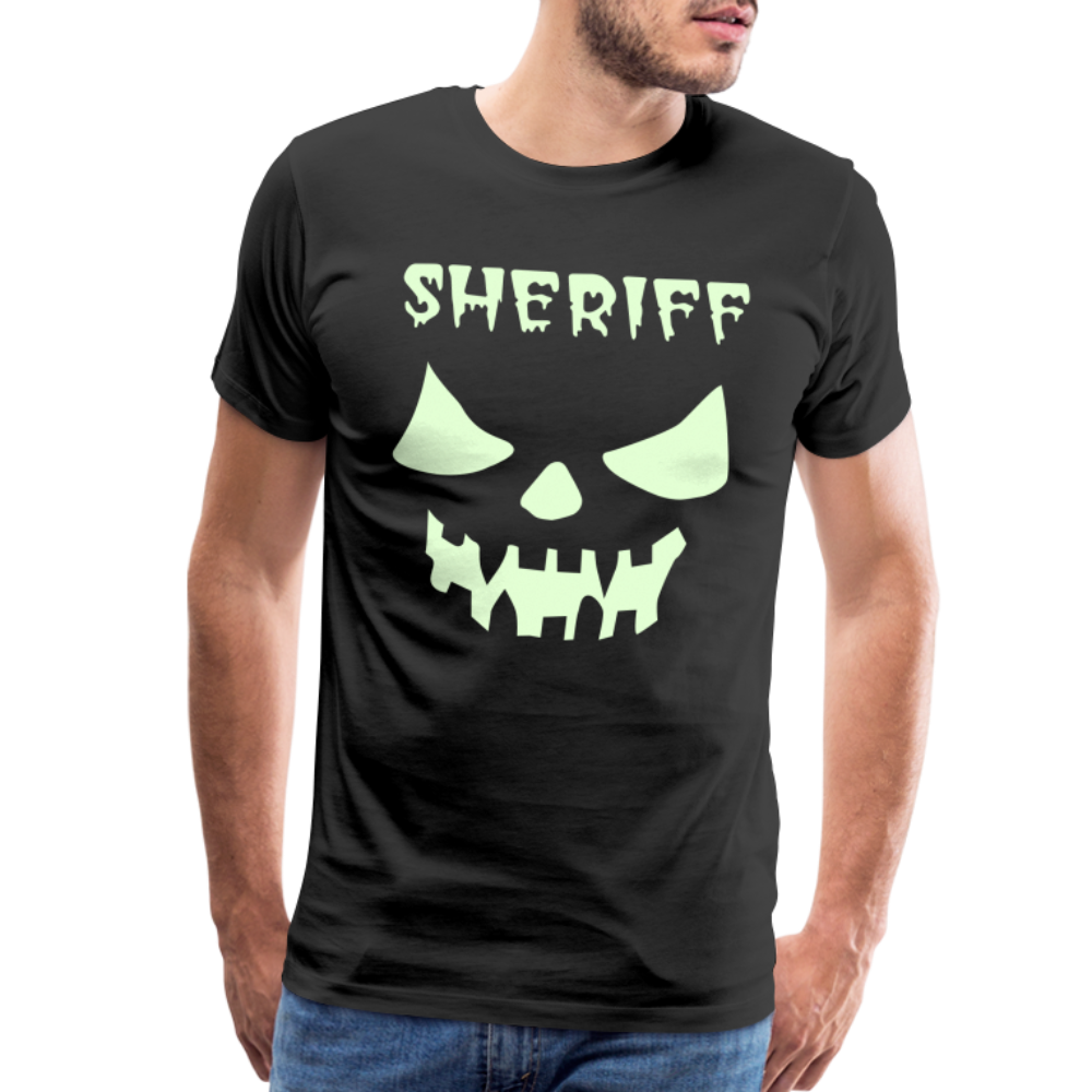 Men's Premium T-Shirt - Sheriff Halloween (Glow in the Dark) - black