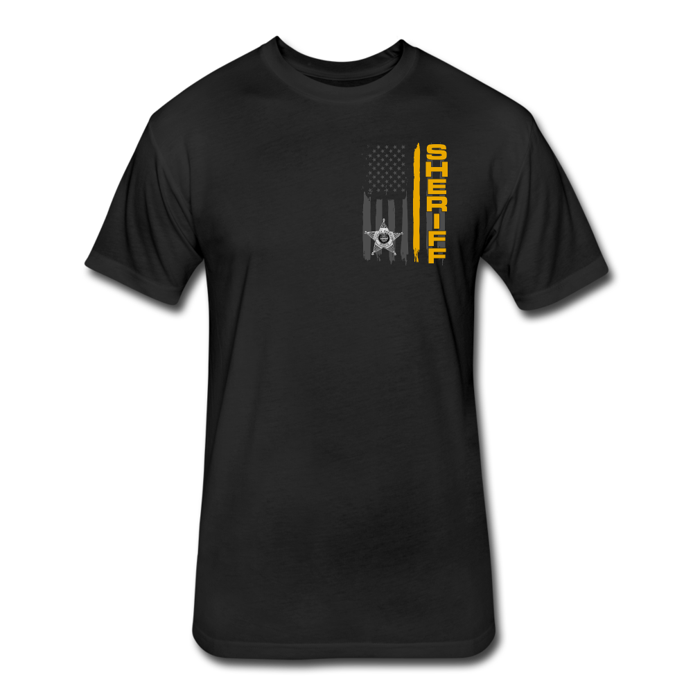 Fitted Cotton/Poly T-Shirt by Next Level - Ohio Sheriff Vertical - black