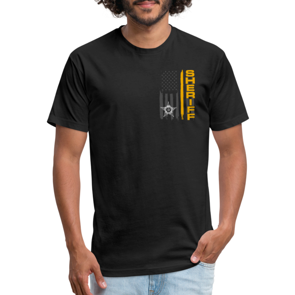Fitted Cotton/Poly T-Shirt by Next Level - Ohio Sheriff Vertical - black